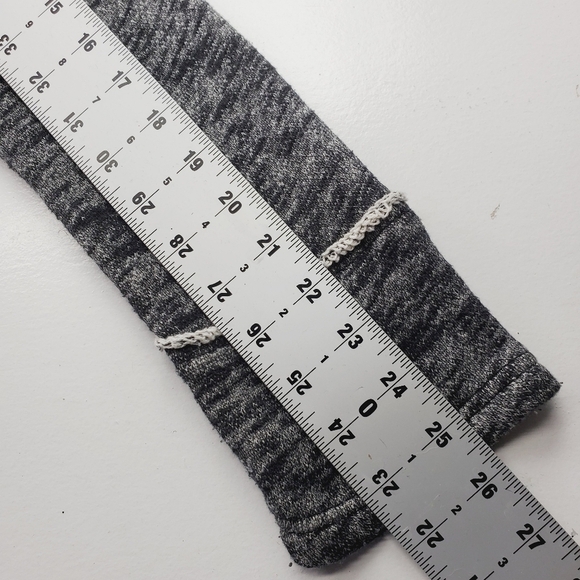 Free People Women Denim Black Jacket Large Mixed Media Hooded Lightly distressed - Picture 7 of 12